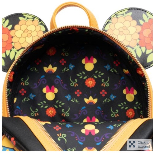 Loungefly Minnie Mouse Dia de los Muertos Sugar Skull Mini-Backpack - Picture 9 of 9
